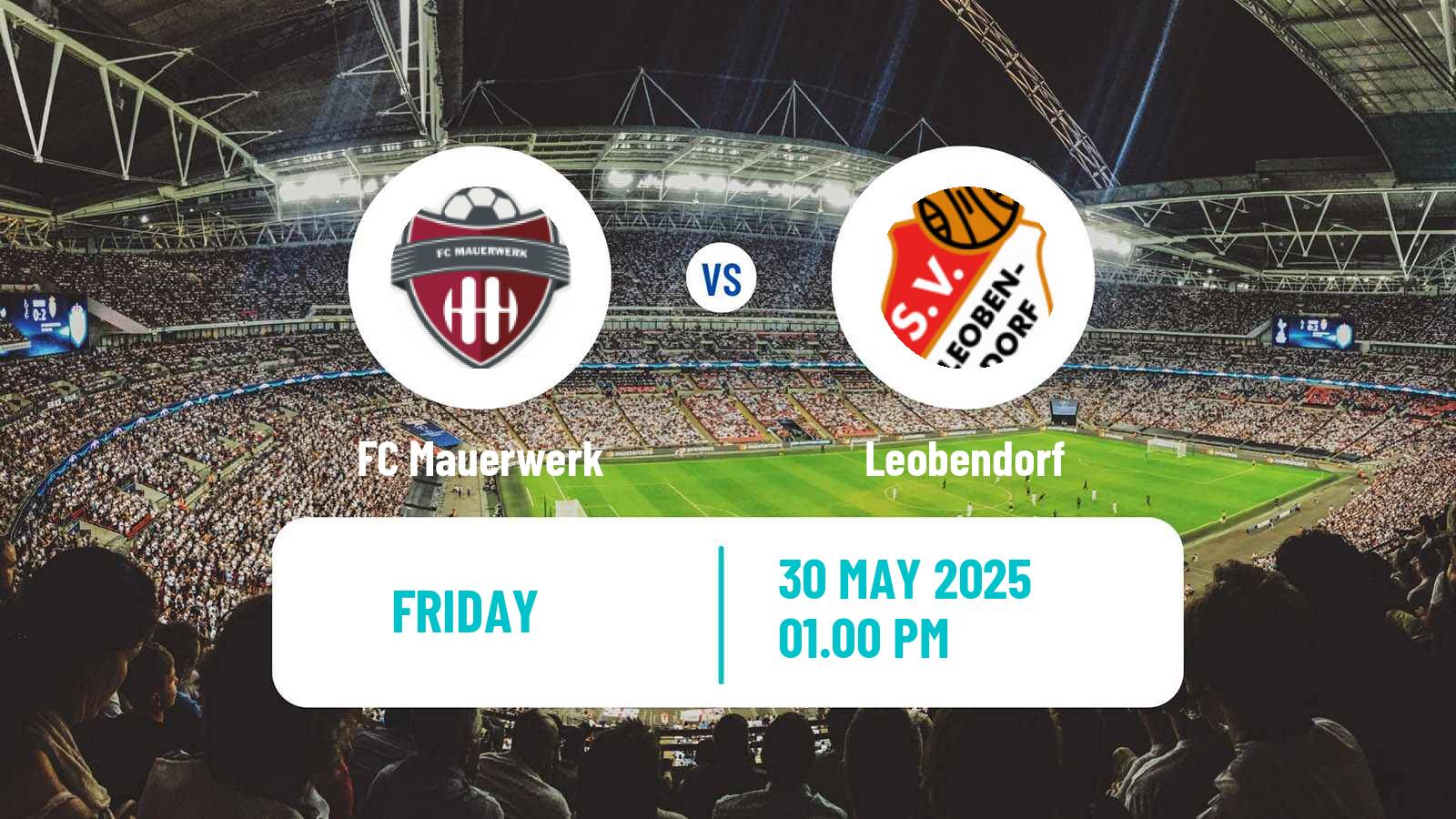 Soccer Austrian Regionalliga East Mauerwerk - Leobendorf