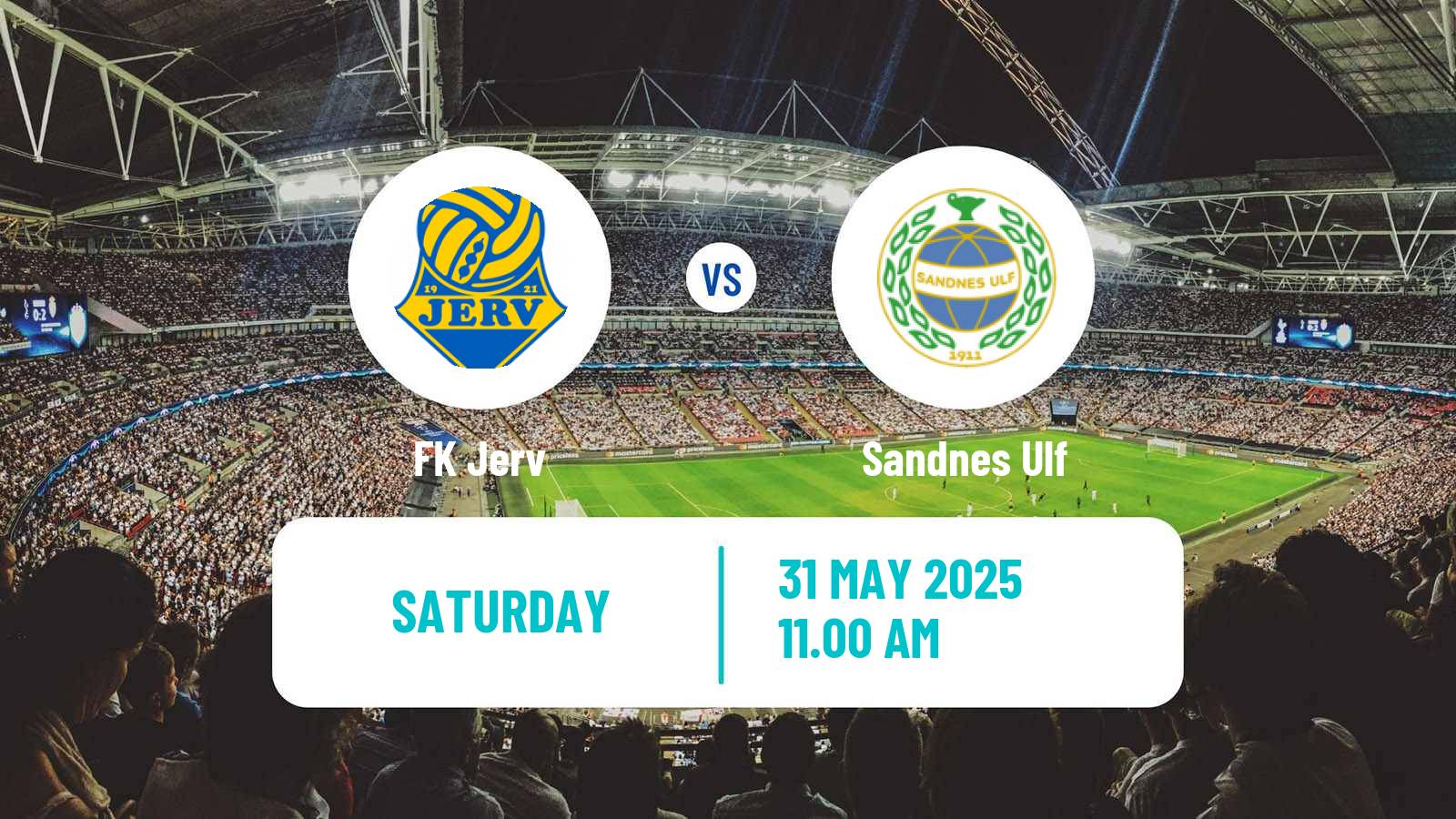 Soccer Norwegian Division 2 - Group 1 Jerv - Sandnes Ulf
