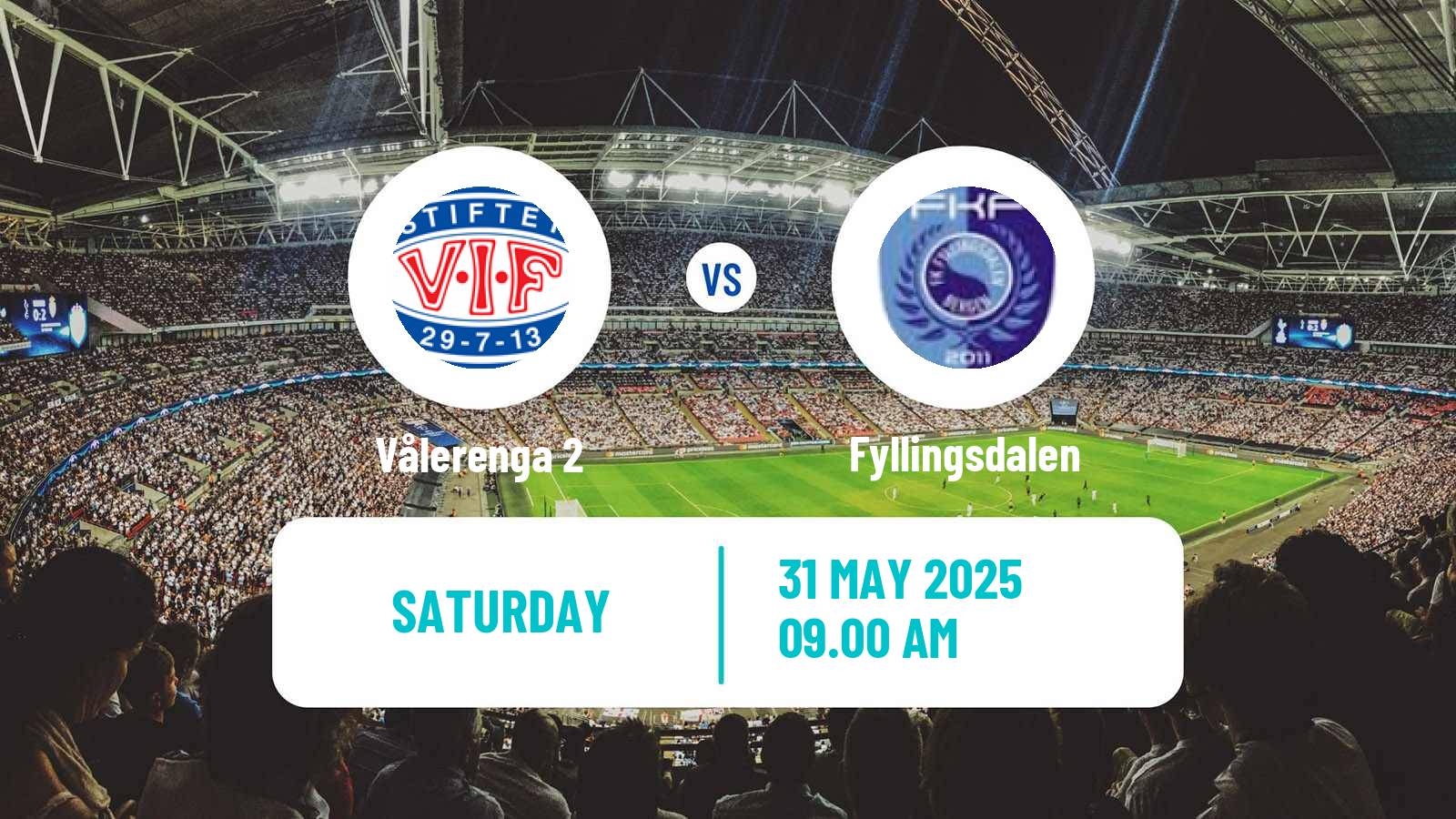 Soccer Norwegian Division 3 - Group 4 Vålerenga 2 - Fyllingsdalen