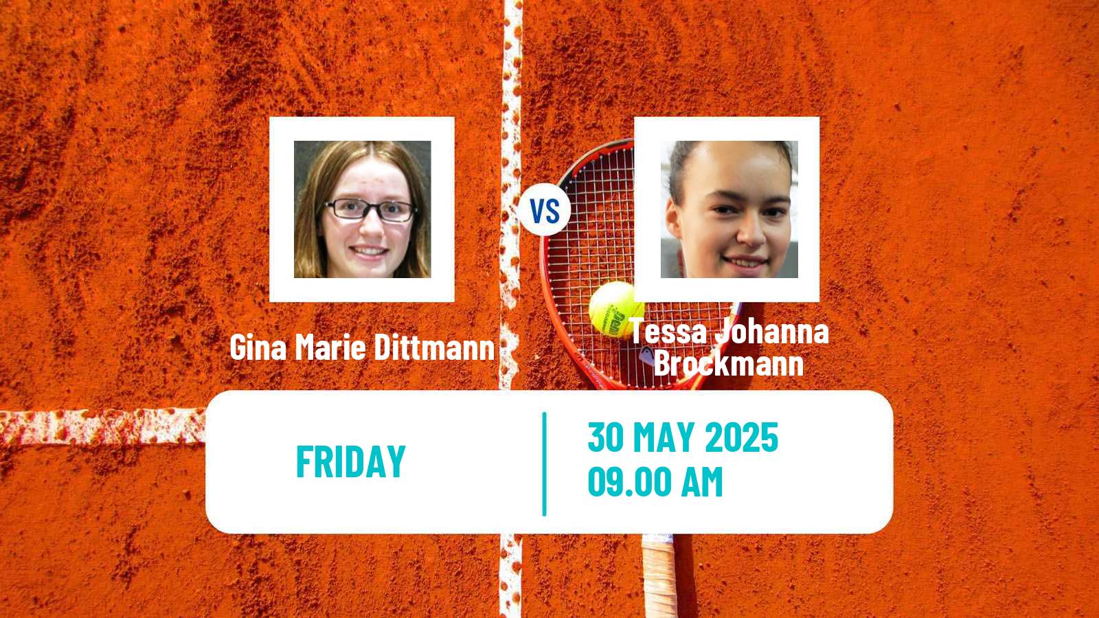 Tennis ITF W15 Merzig Women Gina Marie Dittmann - Tessa Johanna Brockmann