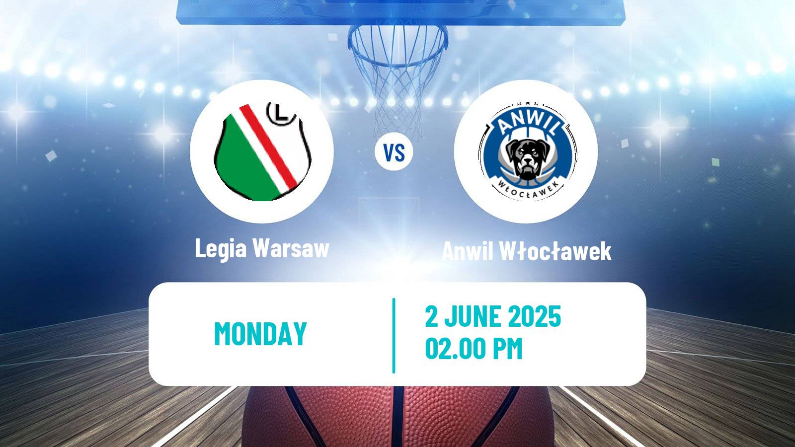 Basketball Polish Basket Liga Legia Warsaw - Anwil Włocławek