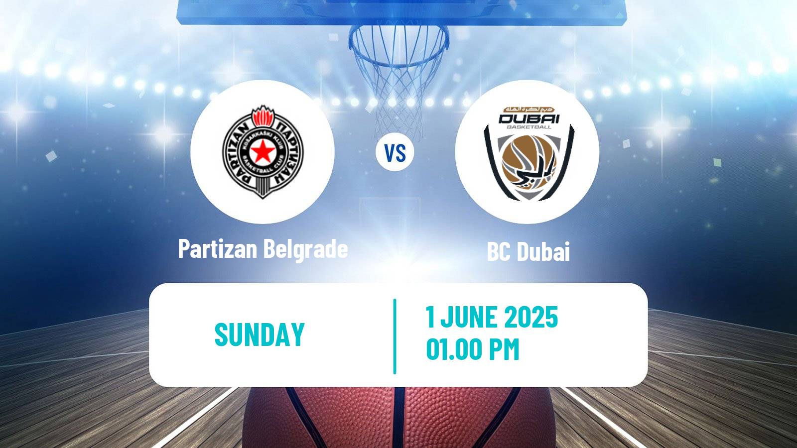 Basketball Adriatic League Partizan Belgrade - Dubai