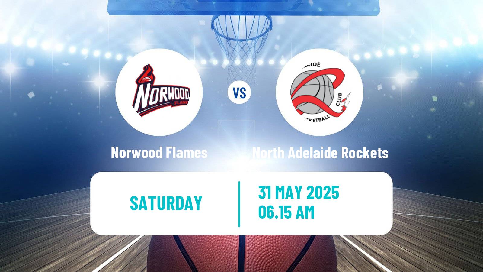 Basketball Australian NBL1 Central Norwood Flames - North Adelaide Rockets