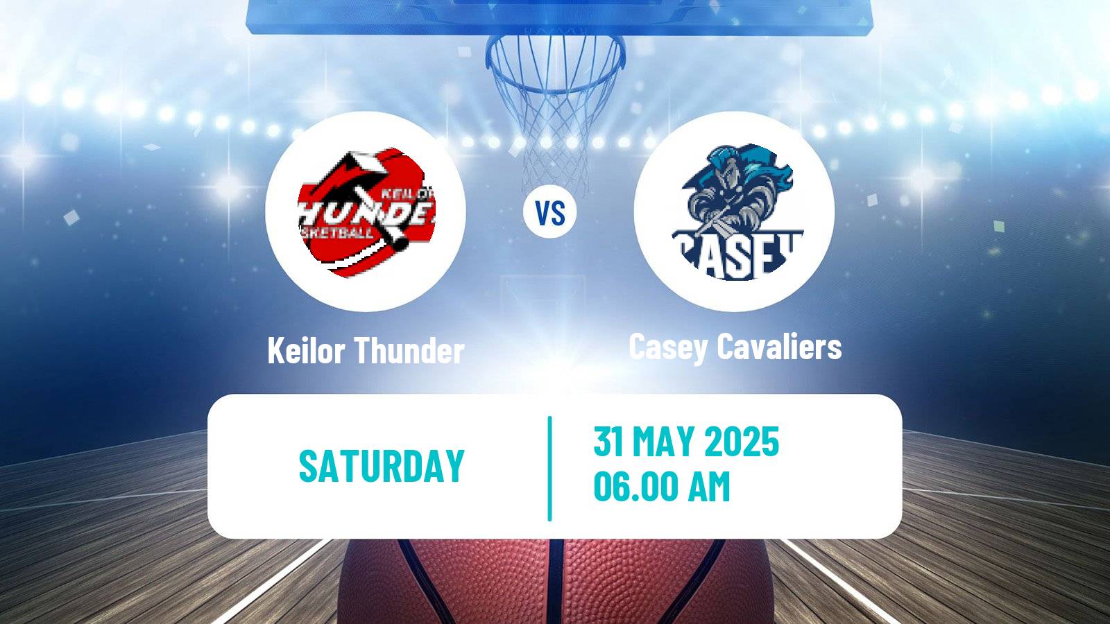 Basketball Australian NBL1 South Keilor Thunder - Casey Cavaliers