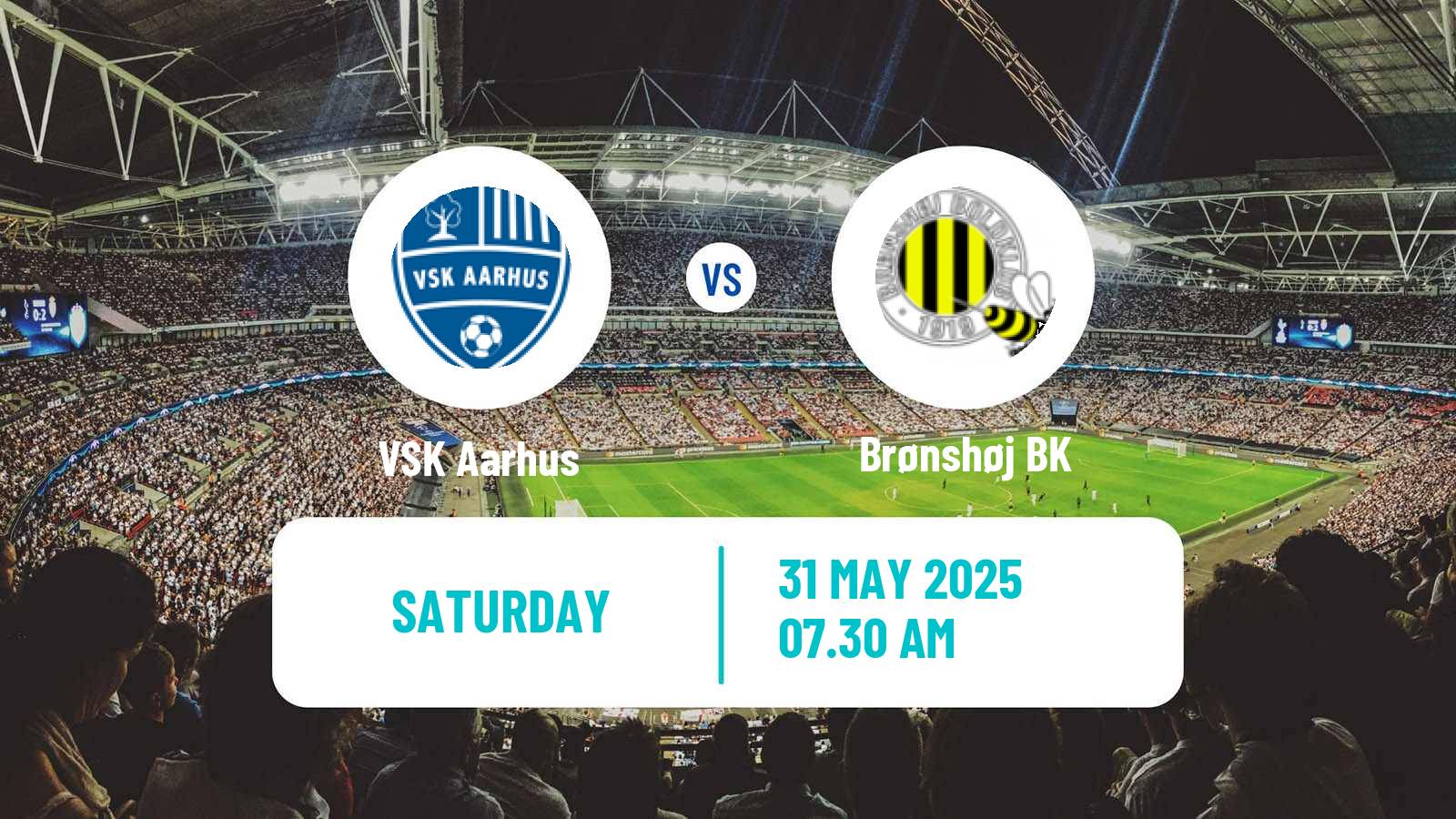 Football Danish 3 Division VSK Aarhus - Brønshøj BK