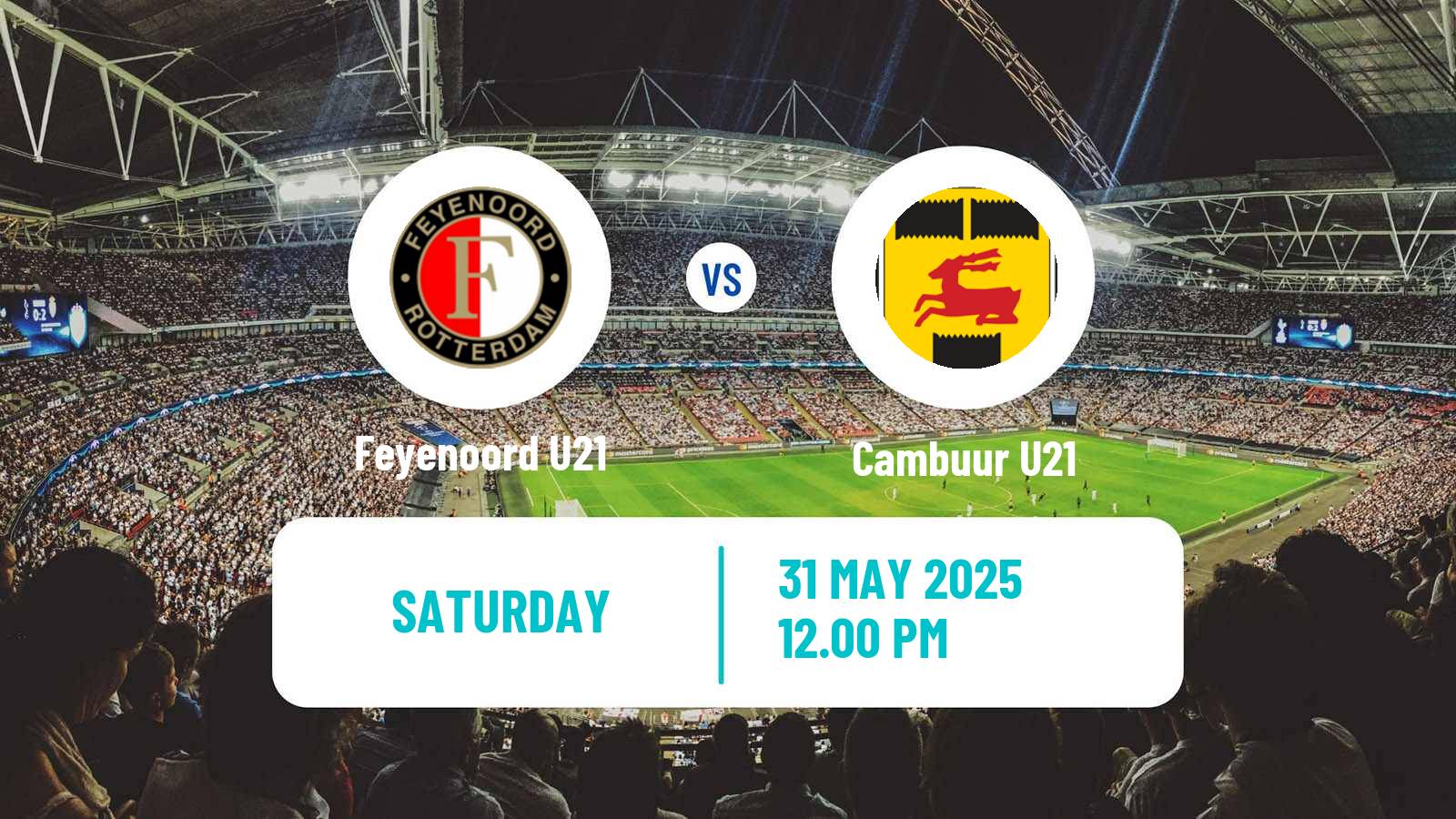 Soccer Dutch Divisie 1 U21 Feyenoord U21 - Cambuur U21