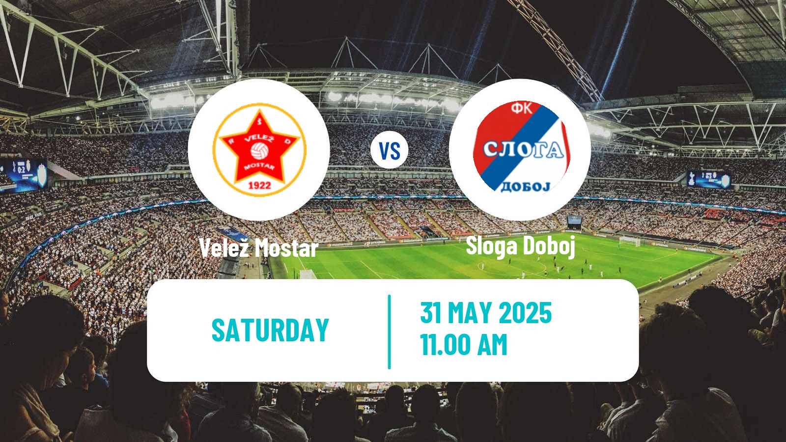 Soccer Bosnian Premier League Velež Mostar - Sloga Doboj