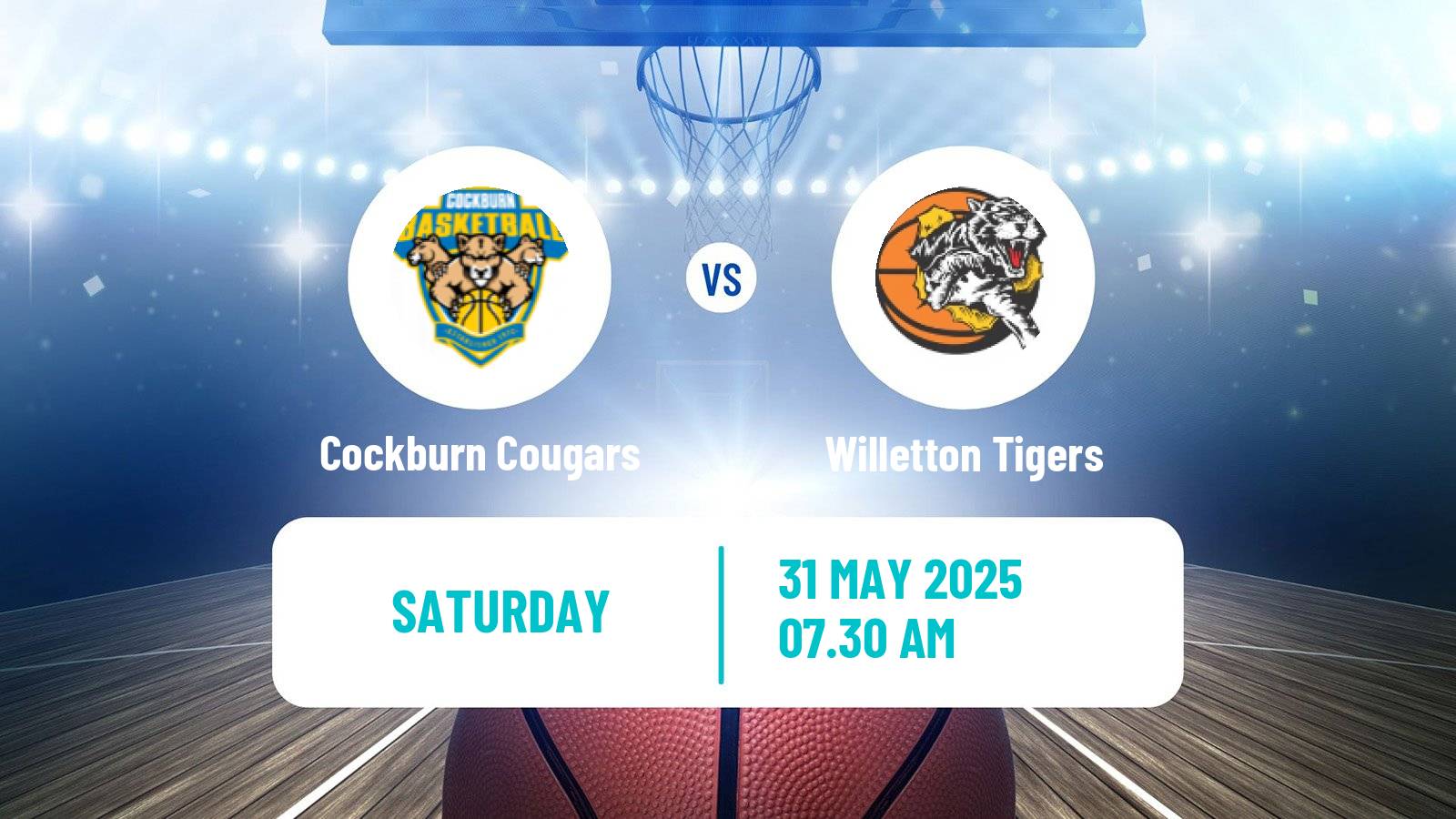 Basketball Australian NBL1 West Cockburn Cougars - Willetton Tigers