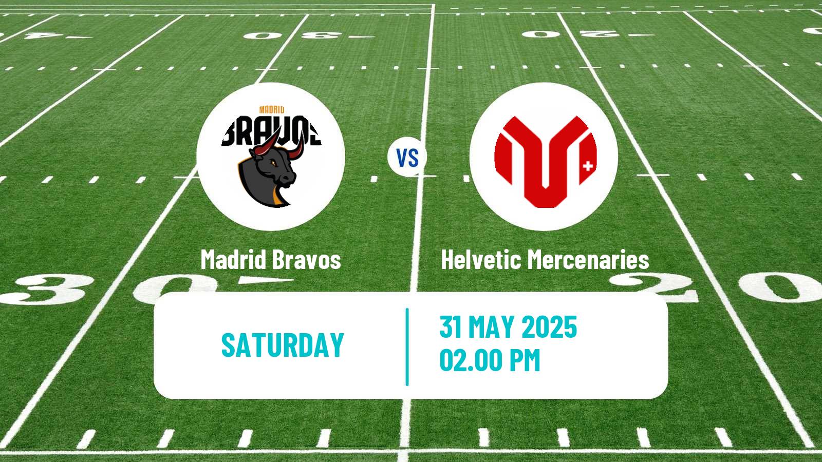 American football European League of American Football Madrid Bravos - Helvetic Mercenaries
