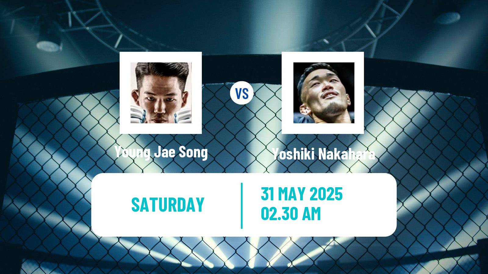 MMA Featherweight Rizin Men Young Jae Song - Yoshiki Nakahara