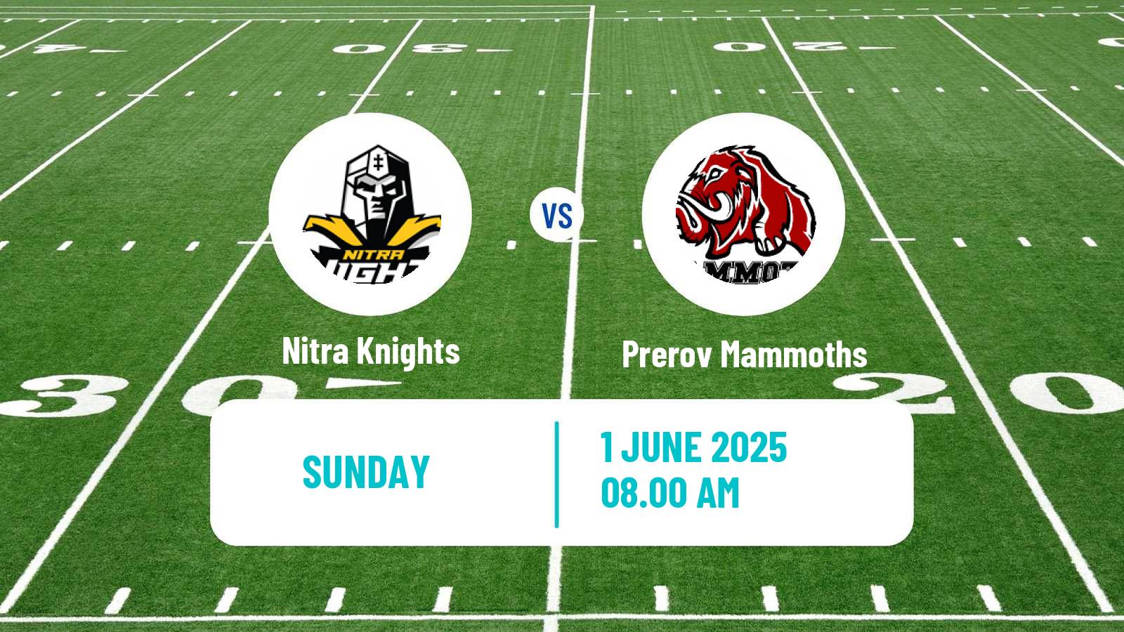American football Czech CLAF Nitra Knights - Prerov Mammoths