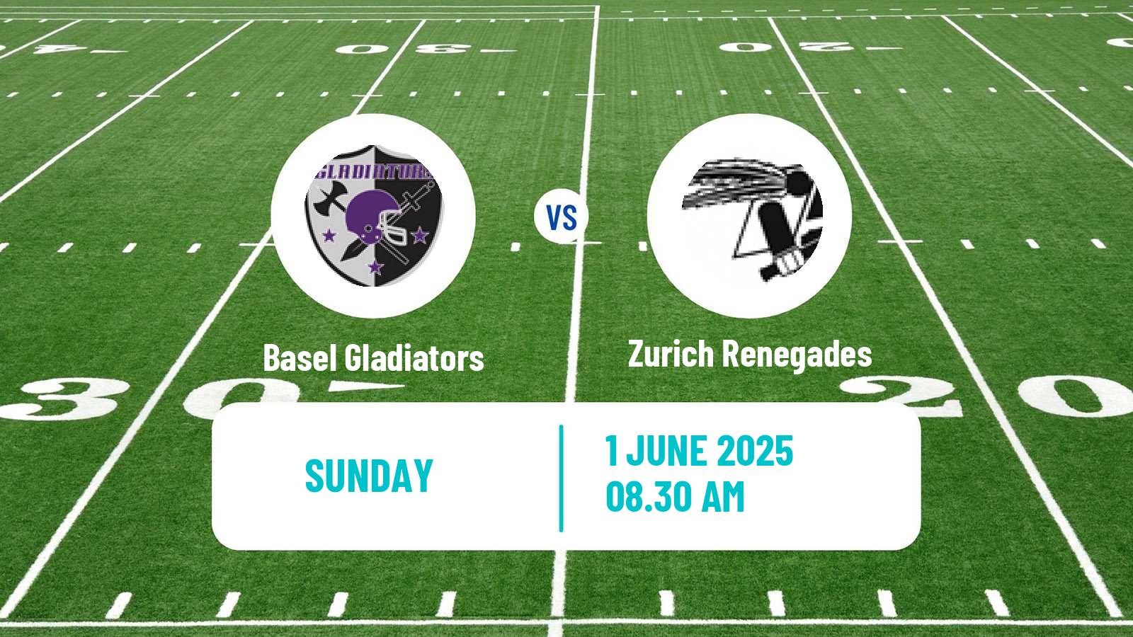 American football Swiss NLA American Football Basel Gladiators - Zurich Renegades