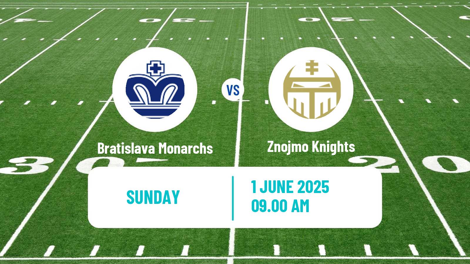 American football Czech CLAF Bratislava Monarchs - Znojmo Knights