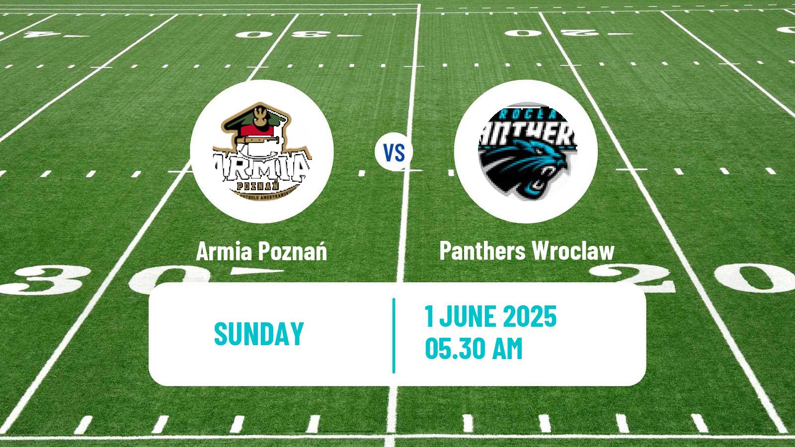 American football Polish PFL 1 Armia Poznań - Panthers Wroclaw