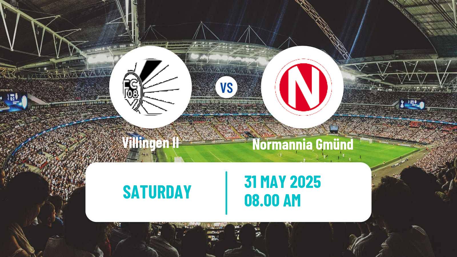 Football German Oberliga Baden-Württemberg Villingen II - Normannia Gmünd