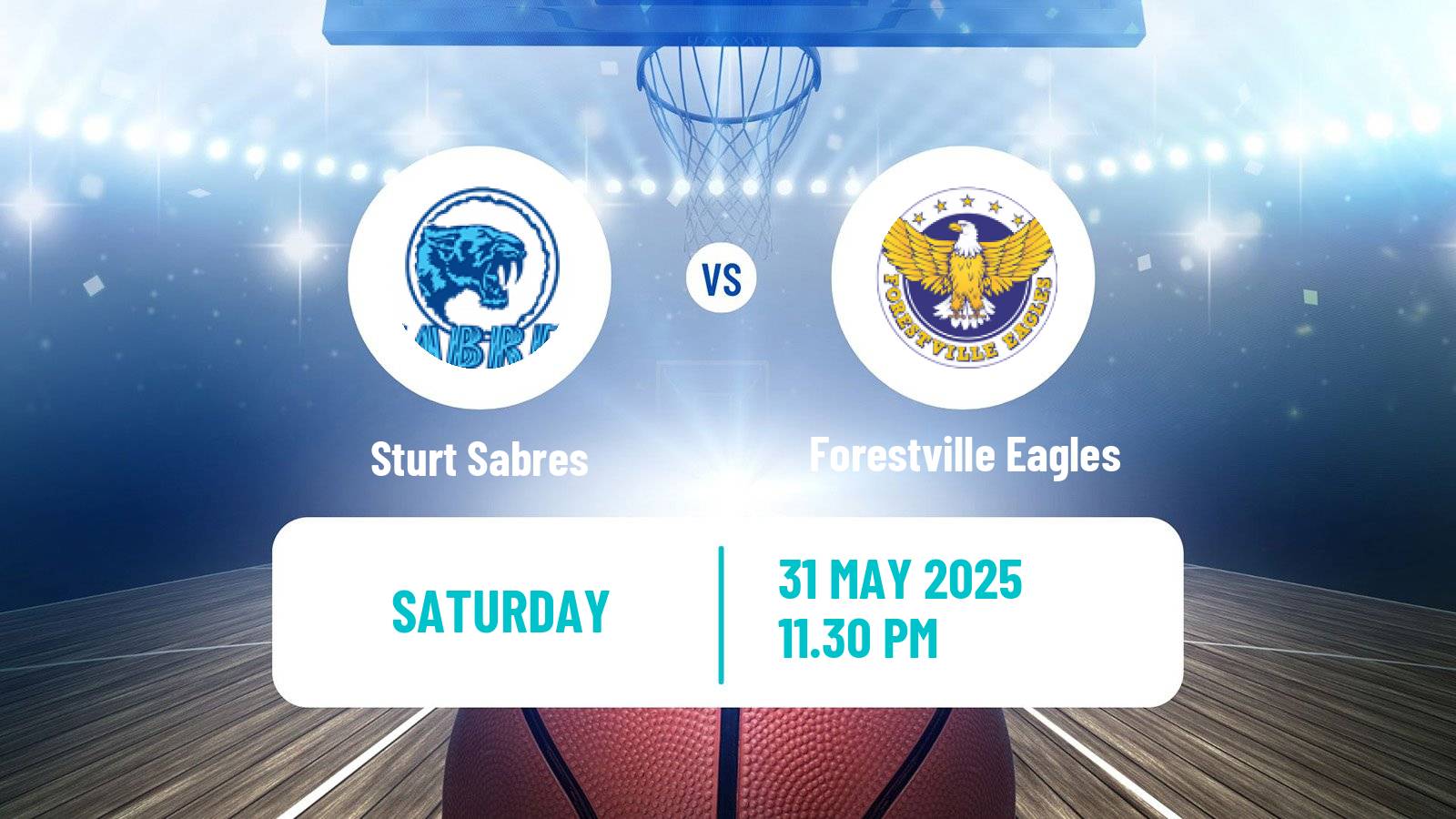 Basketball Australian NBL1 Central Women Sturt Sabres - Forestville Eagles