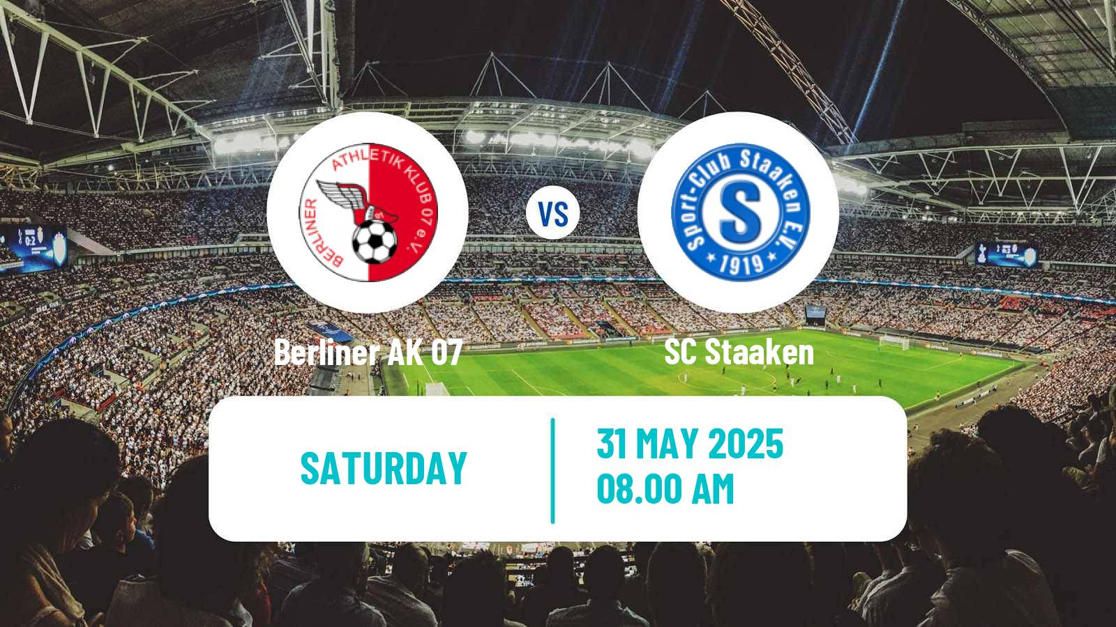 Soccer German Oberliga NOFV-Nord Berliner AK 07 - Staaken