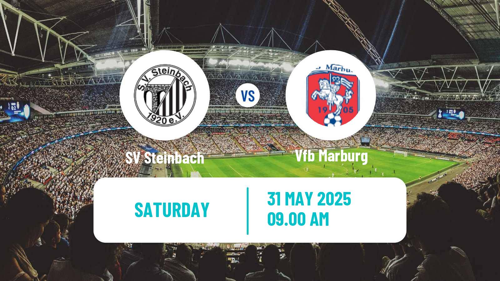 Soccer German Oberliga Hessen SV Steinbach - Marburg
