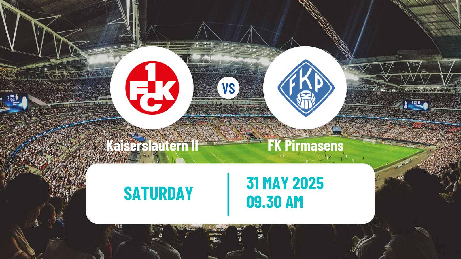 Soccer German Oberliga Rheinland-Pfalz/Saar Kaiserslautern II - Pirmasens
