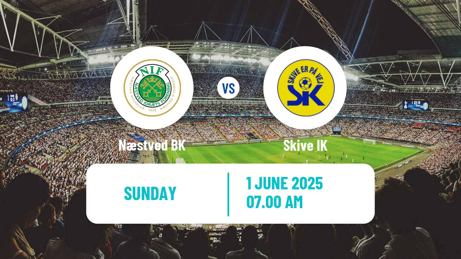 Soccer Danish 2 Division Næstved BK - Skive IK