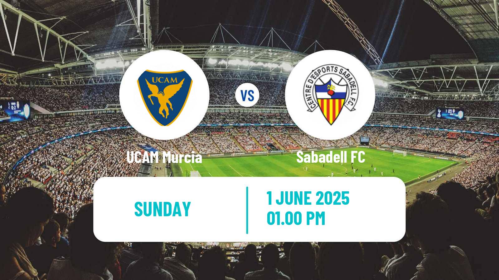 Soccer Spanish Segunda RFEF - Group 1 UCAM Murcia - Sabadell