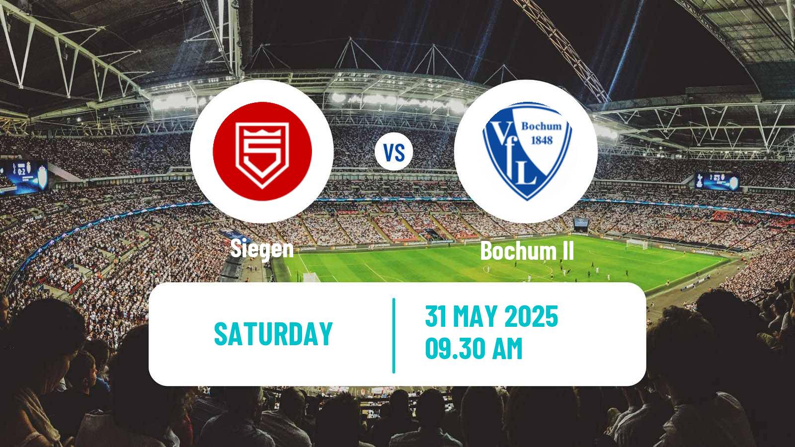 Football German Oberliga Westfalen Siegen - Bochum II