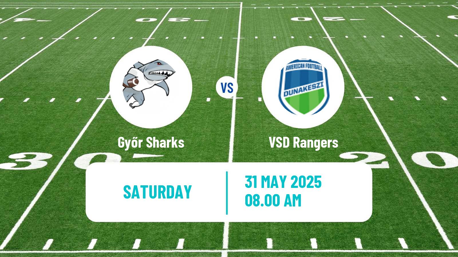 American football Hungarian HFL  American Football Győr Sharks - VSD Rangers