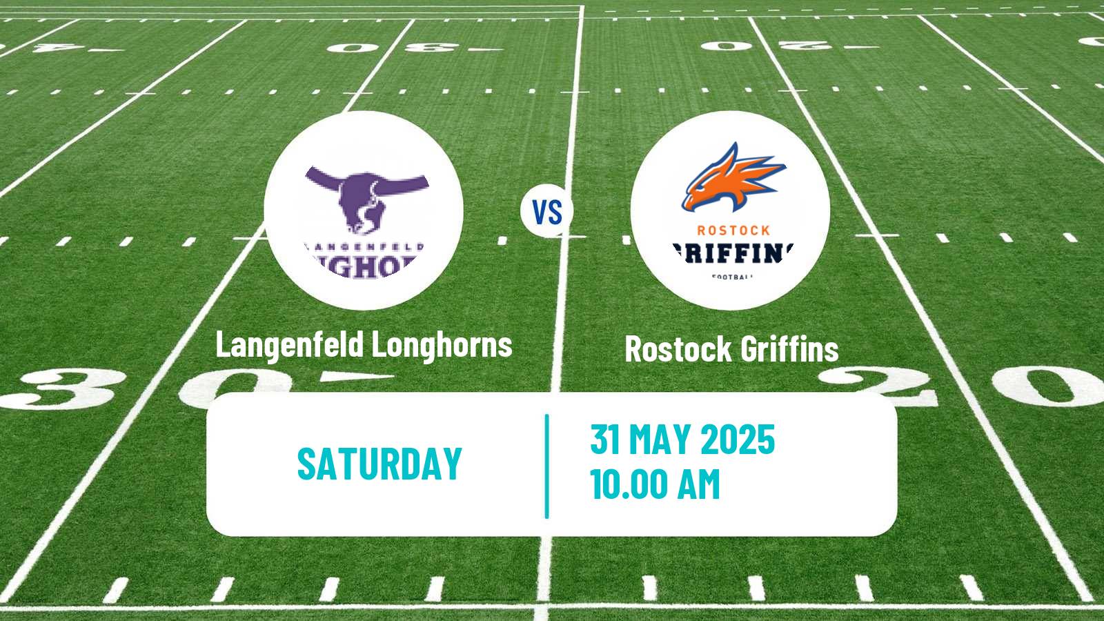 American football German GFL 2 Langenfeld Longhorns - Rostock Griffins