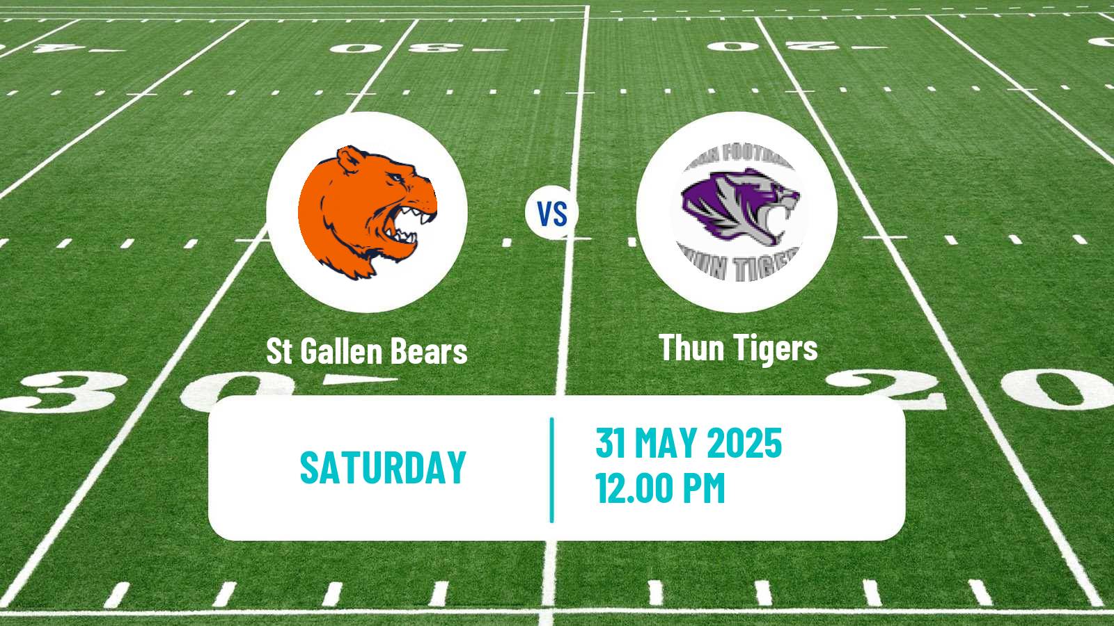 American football Swiss NLA American Football St Gallen Bears - Thun Tigers