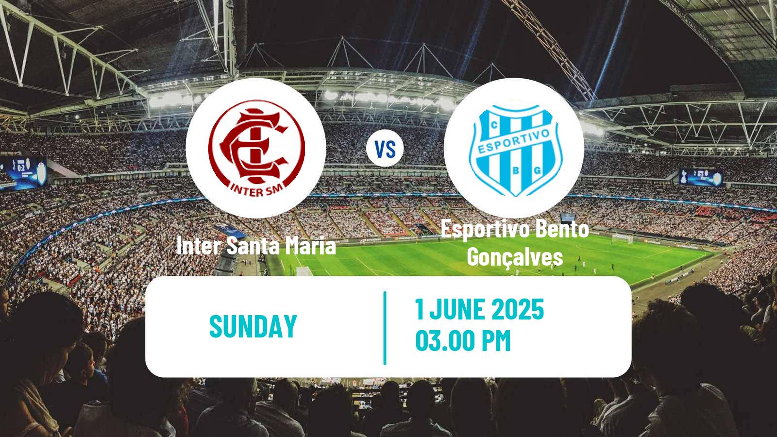 Soccer Brazilian Campeonato Gaucho 2 Inter Santa Maria - Esportivo Bento Gonçalves
