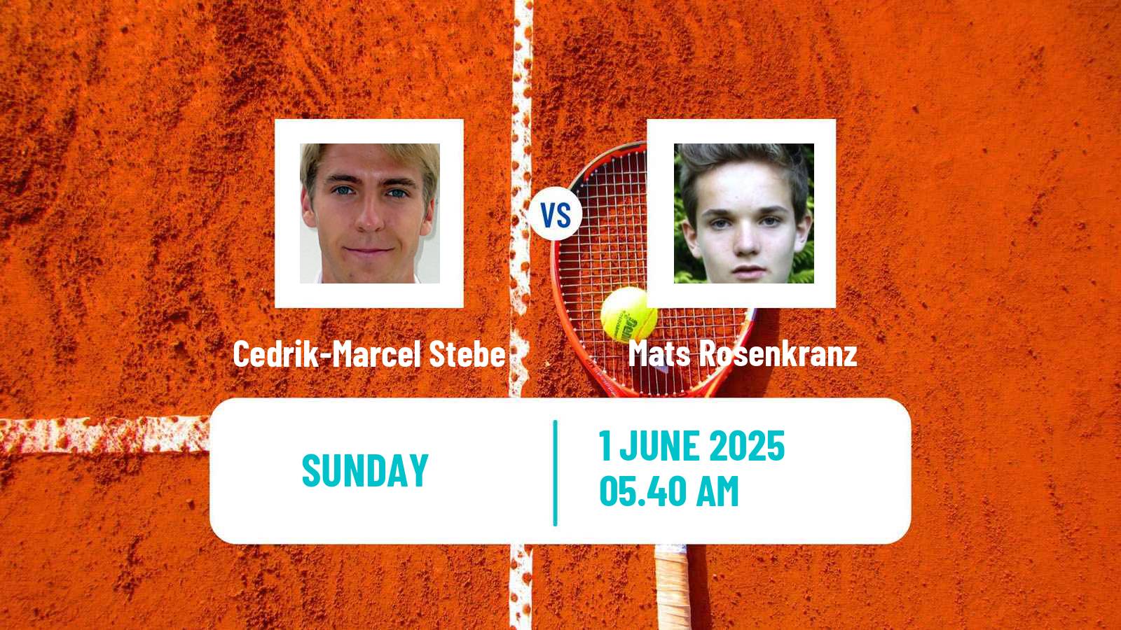 Tennis Heilbronn Challenger Men Cedrik-Marcel Stebe - Mats Rosenkranz