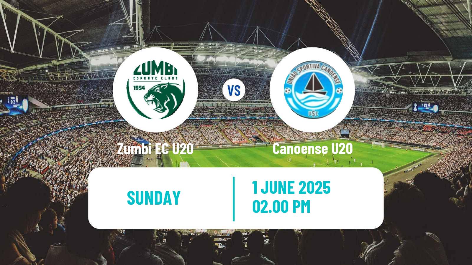 Football Brazilian Alagoano U20 Zumbi U20 - Canoense U20