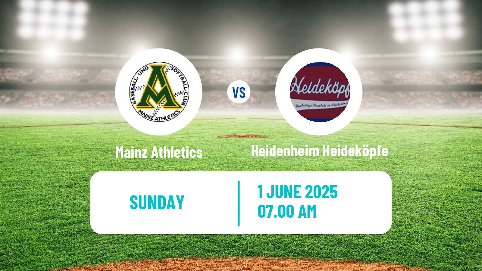 Baseball German Bundesliga South Baseball Mainz Athletics - Heidenheim Heideköpfe