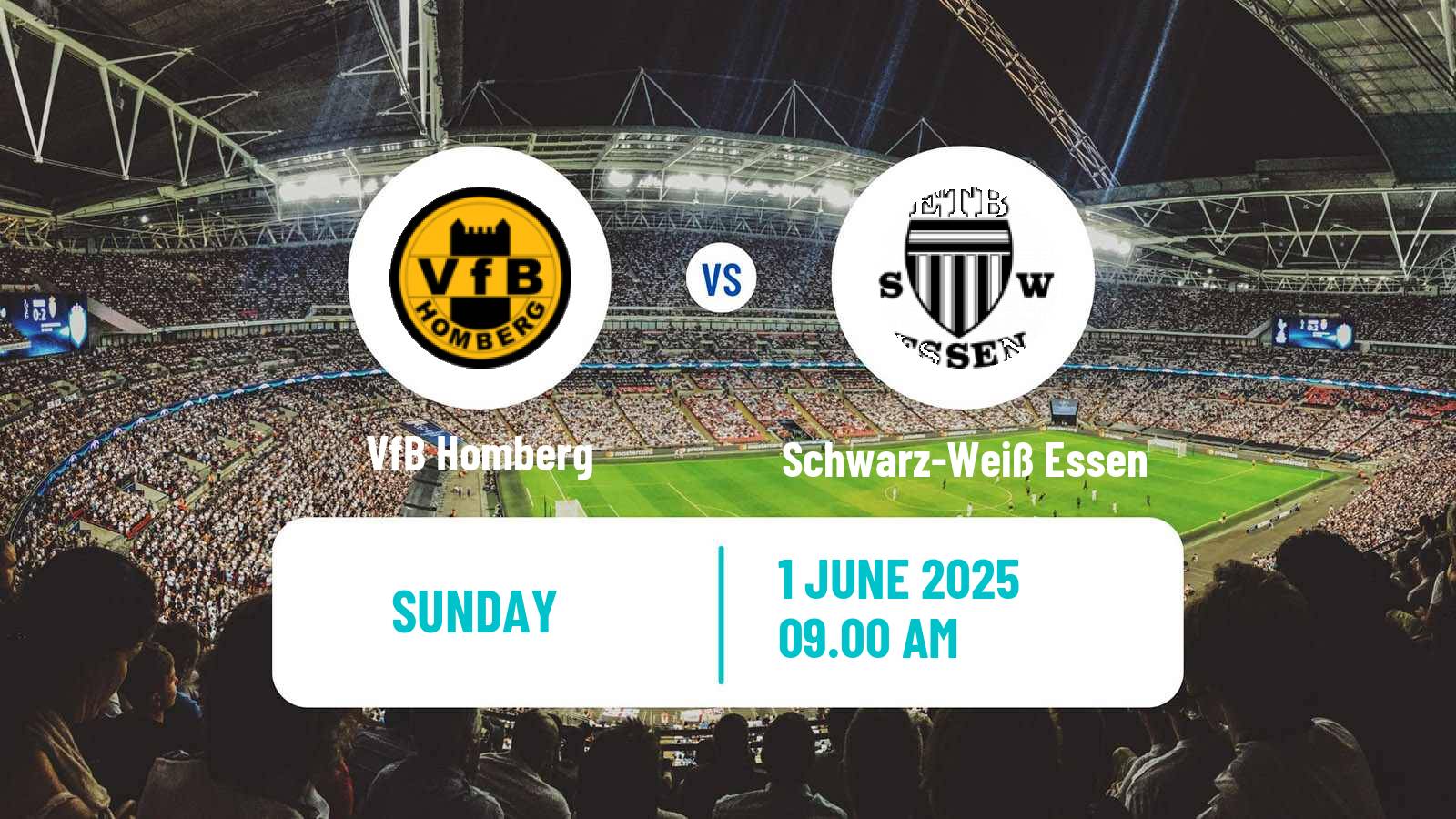 Soccer German Oberliga Niederrhein Homberg - Schwarz-Weiß Essen