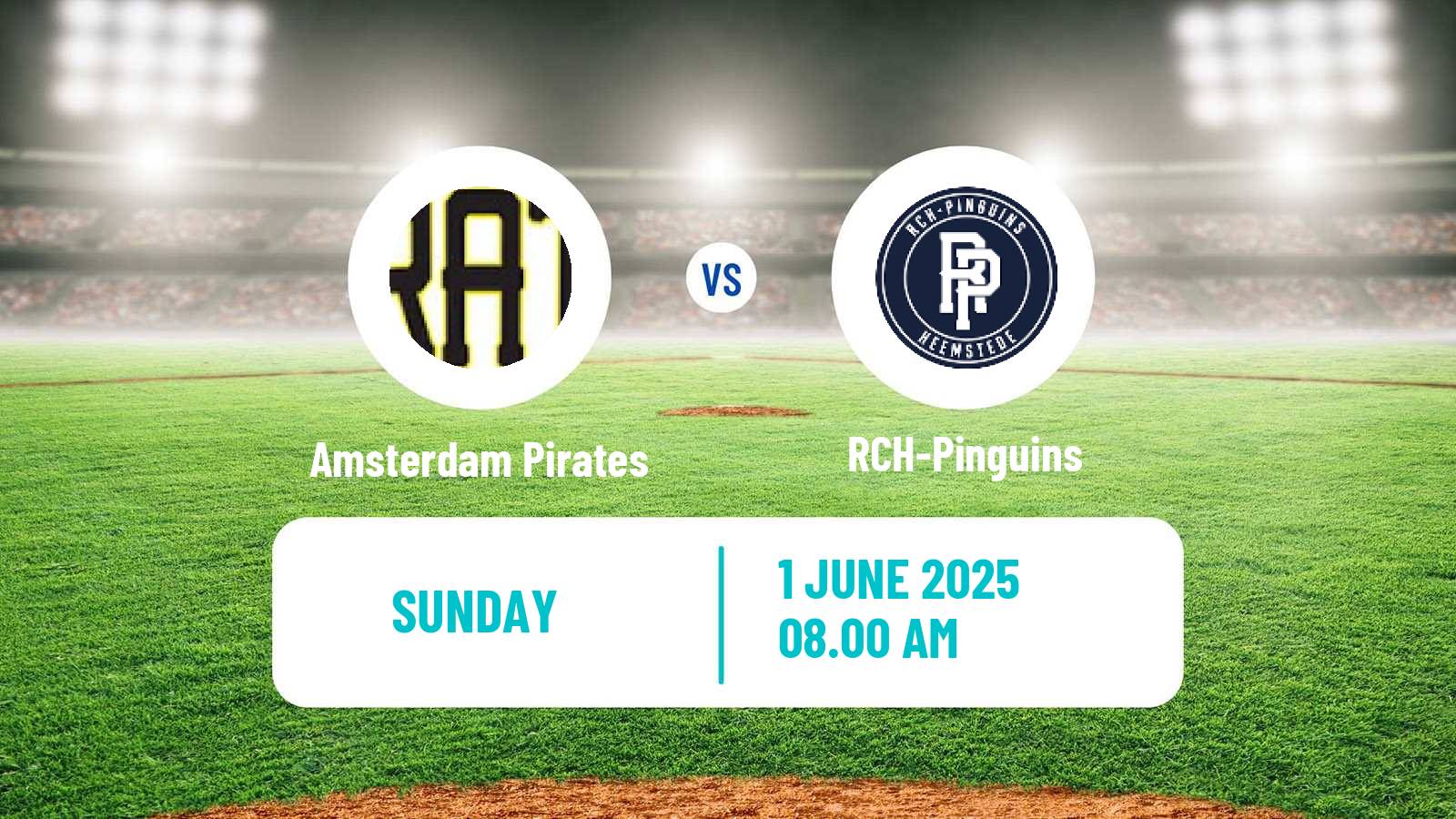 Baseball Dutch Hoofdklasse Baseball Amsterdam Pirates - RCH-Pinguins
