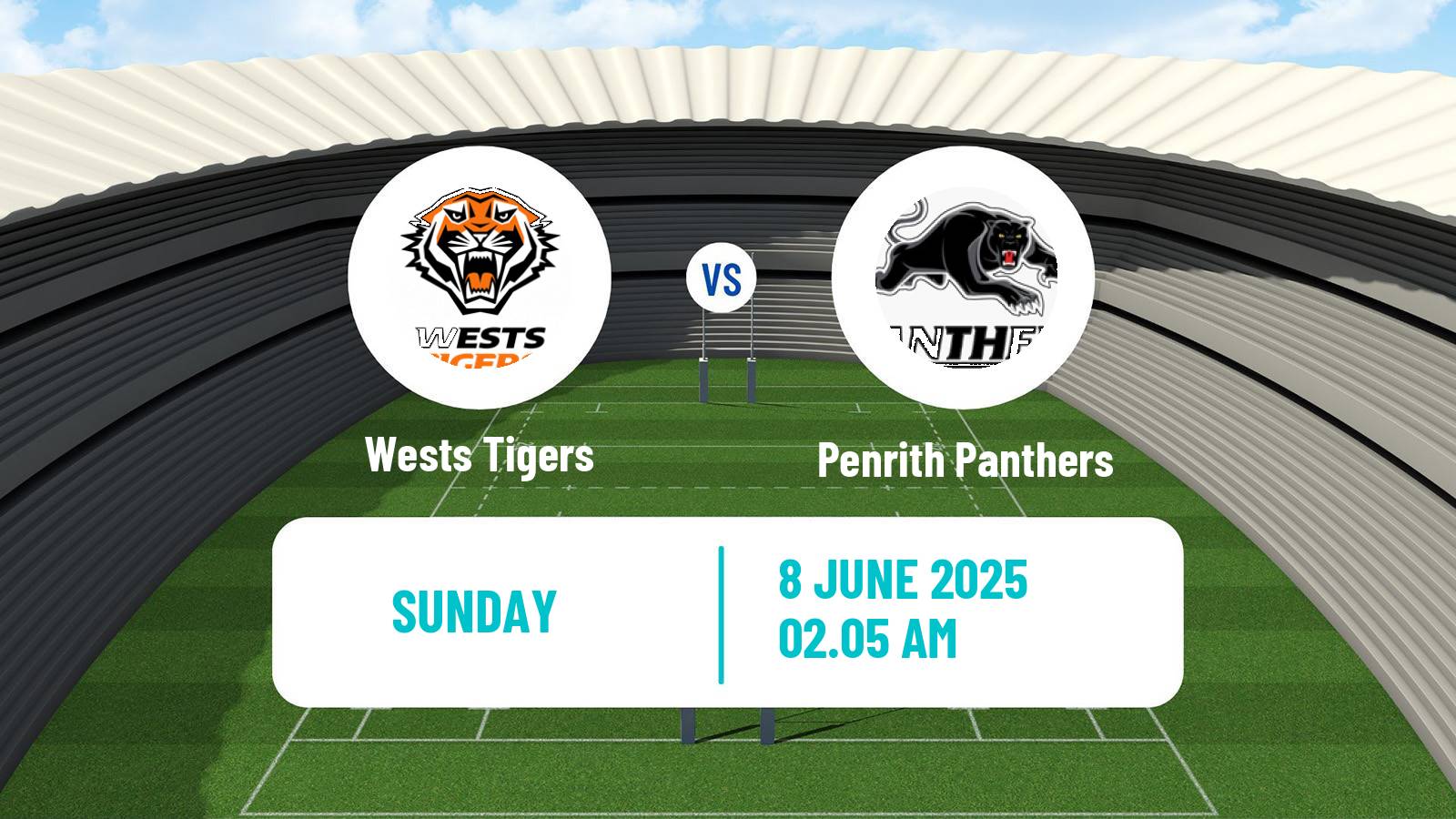 Rugby league Australian NRL Wests Tigers - Penrith Panthers