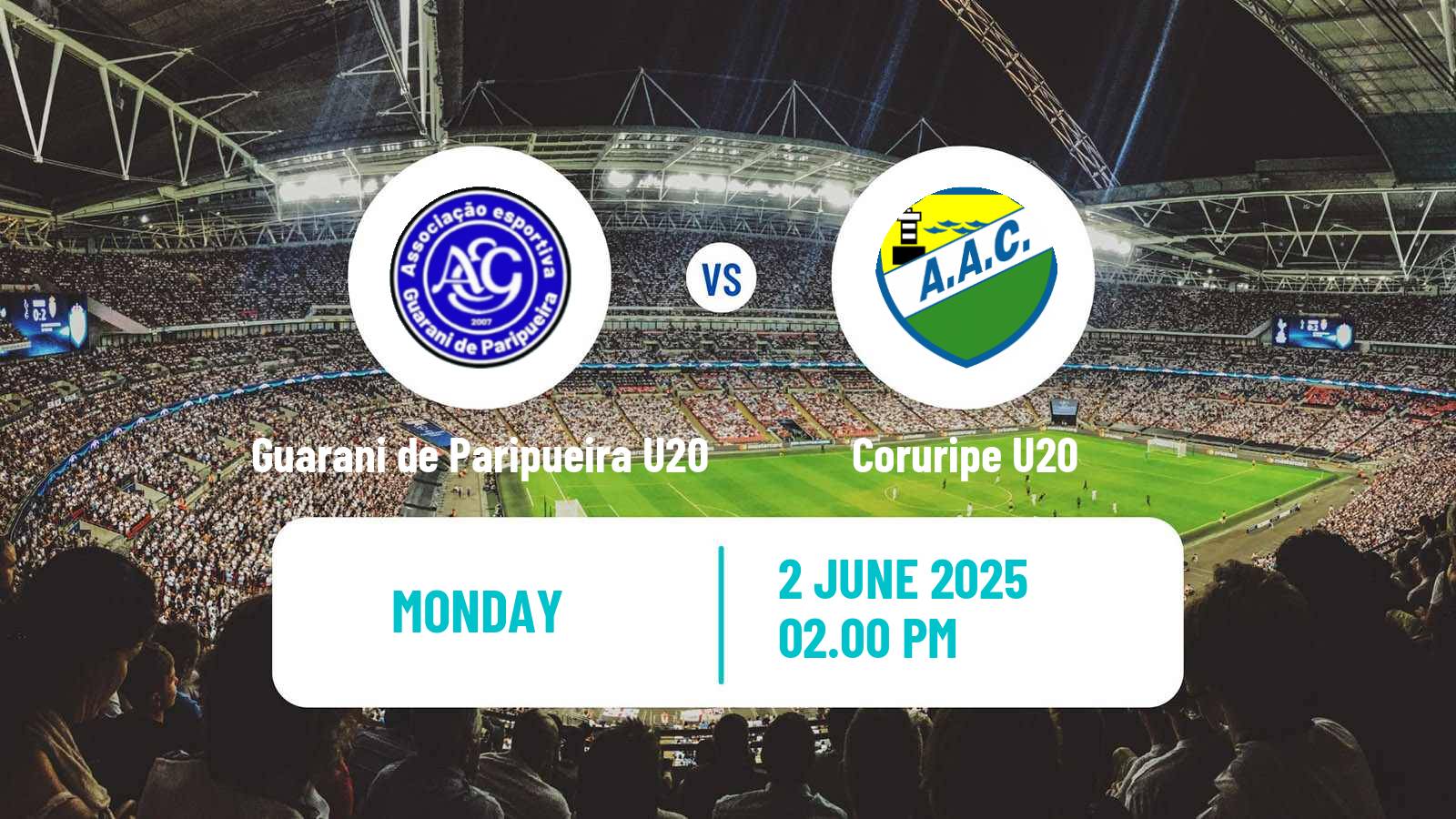 Football Brazilian Alagoano U20 Guarani de Paripueira U20 - Coruripe U20