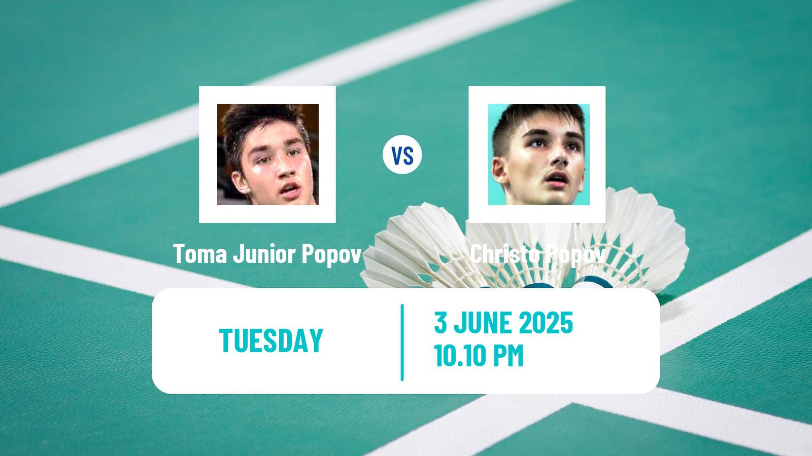 Badminton BWF World Tour Indonesia Open Men Toma Junior Popov - Christo Popov