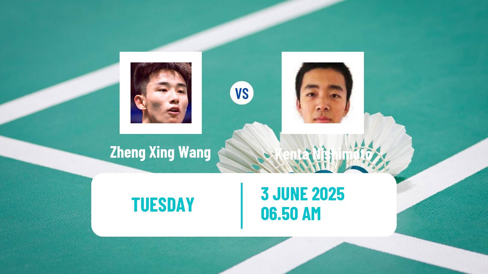 Badminton BWF World Tour Indonesia Open Men Zheng Xing Wang - Kenta Nishimoto