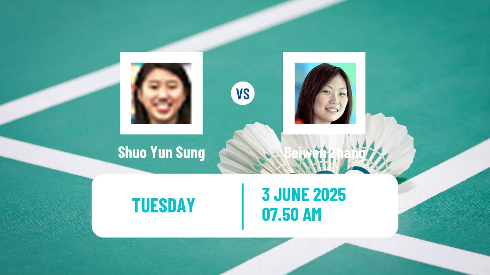 Badminton BWF World Tour Indonesia Open Women Shuo Yun Sung - Beiwen Zhang