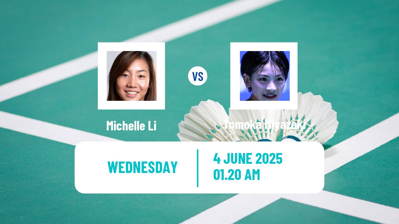 Badminton BWF World Tour Indonesia Open Women Michelle Li - Tomoka Miyazaki