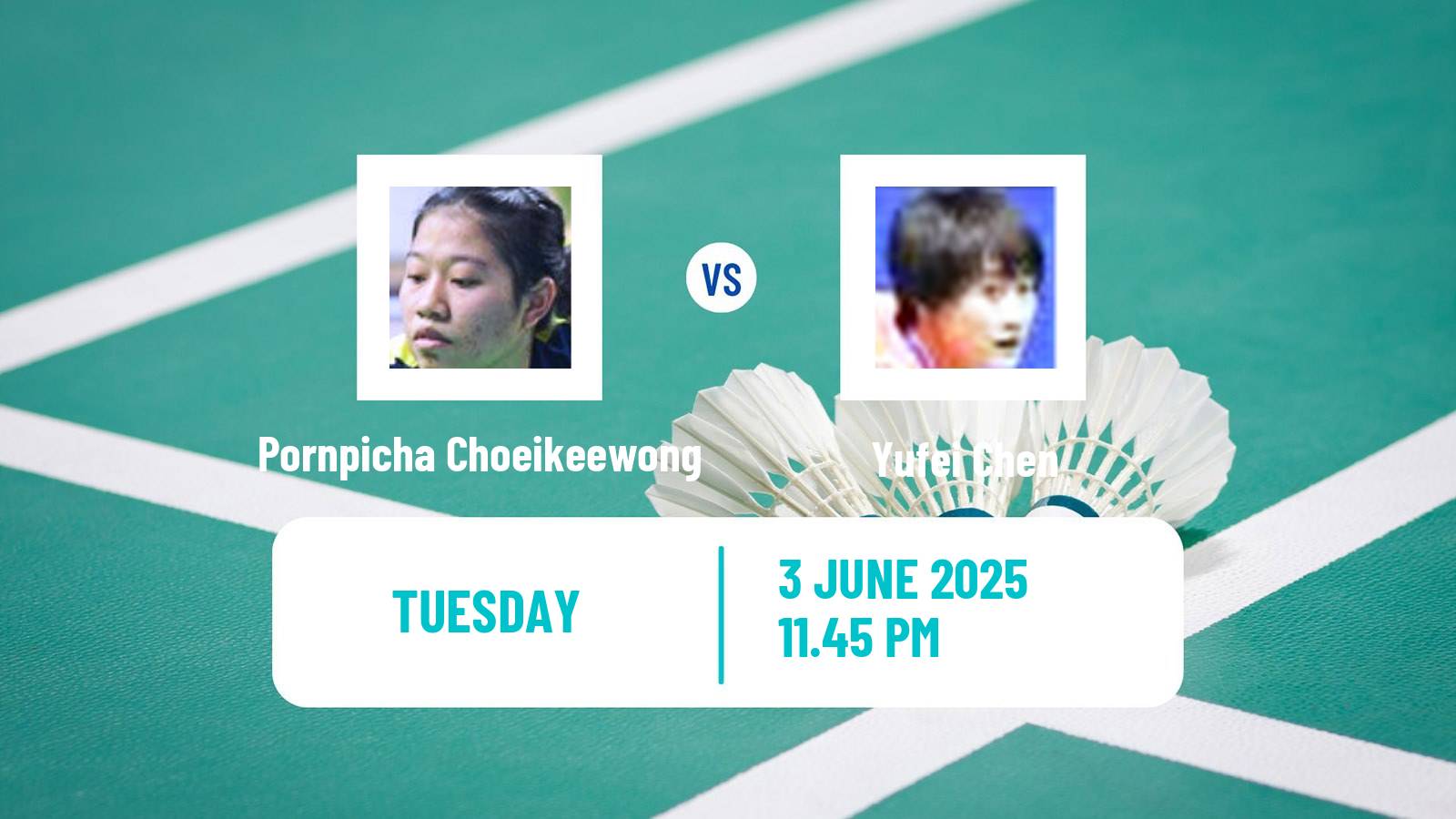 Badminton BWF World Tour Indonesia Open Women Pornpicha Choeikeewong - Yufei Chen