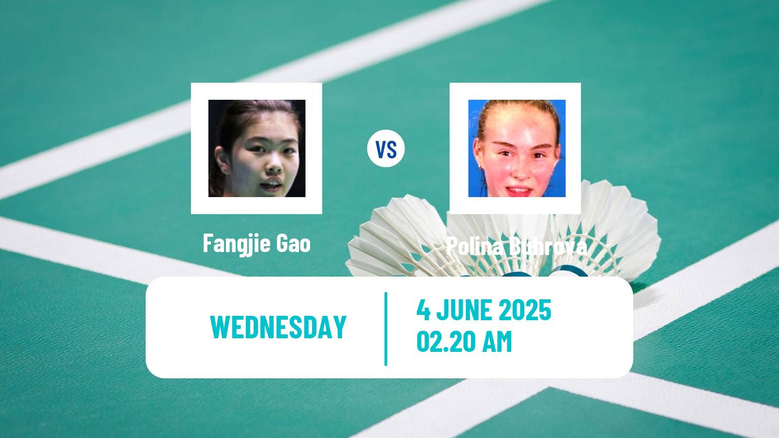 Badminton BWF World Tour Indonesia Open Women Fangjie Gao - Polina Buhrova