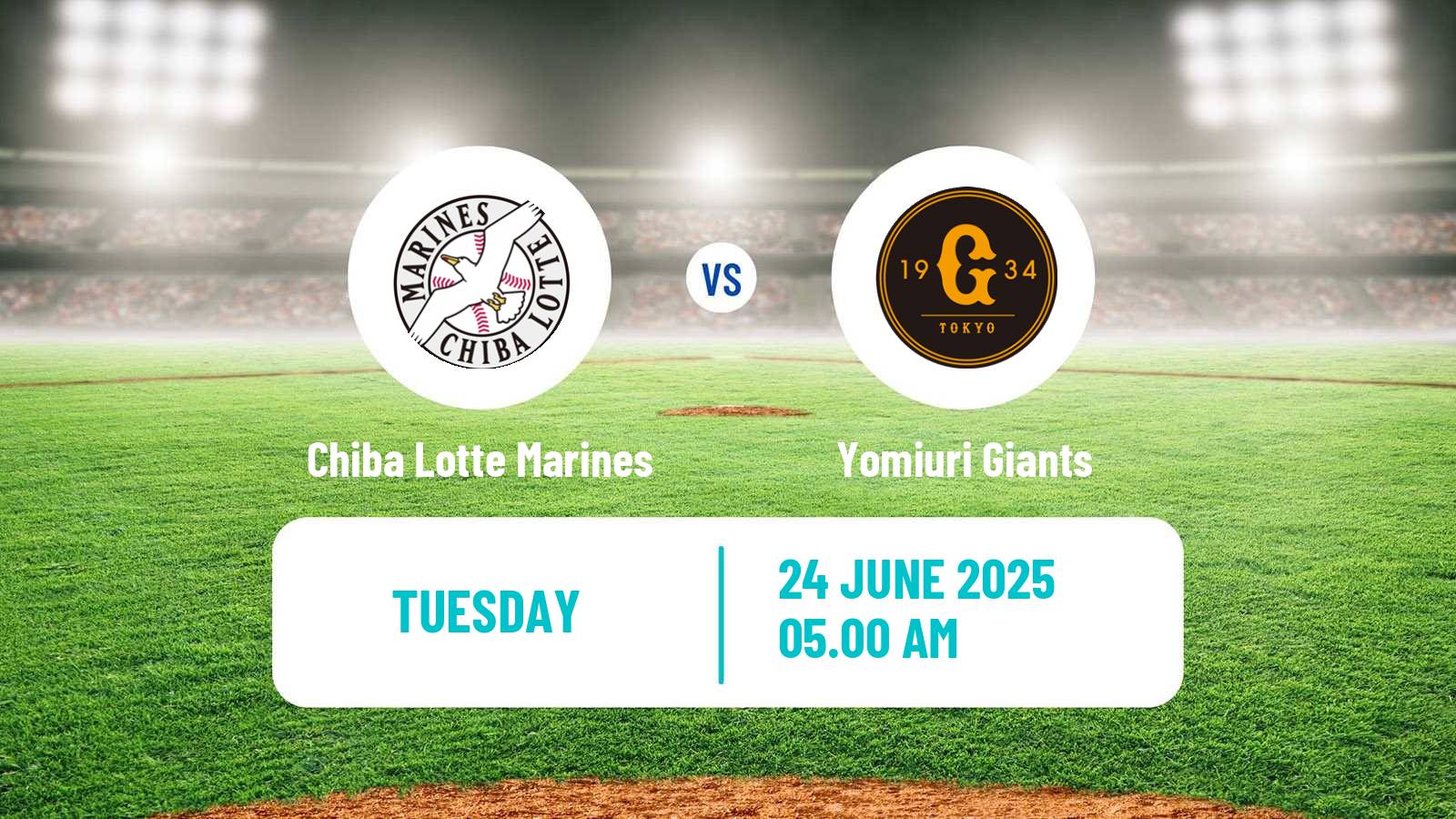 Baseball NPB Chiba Lotte Marines - Yomiuri Giants