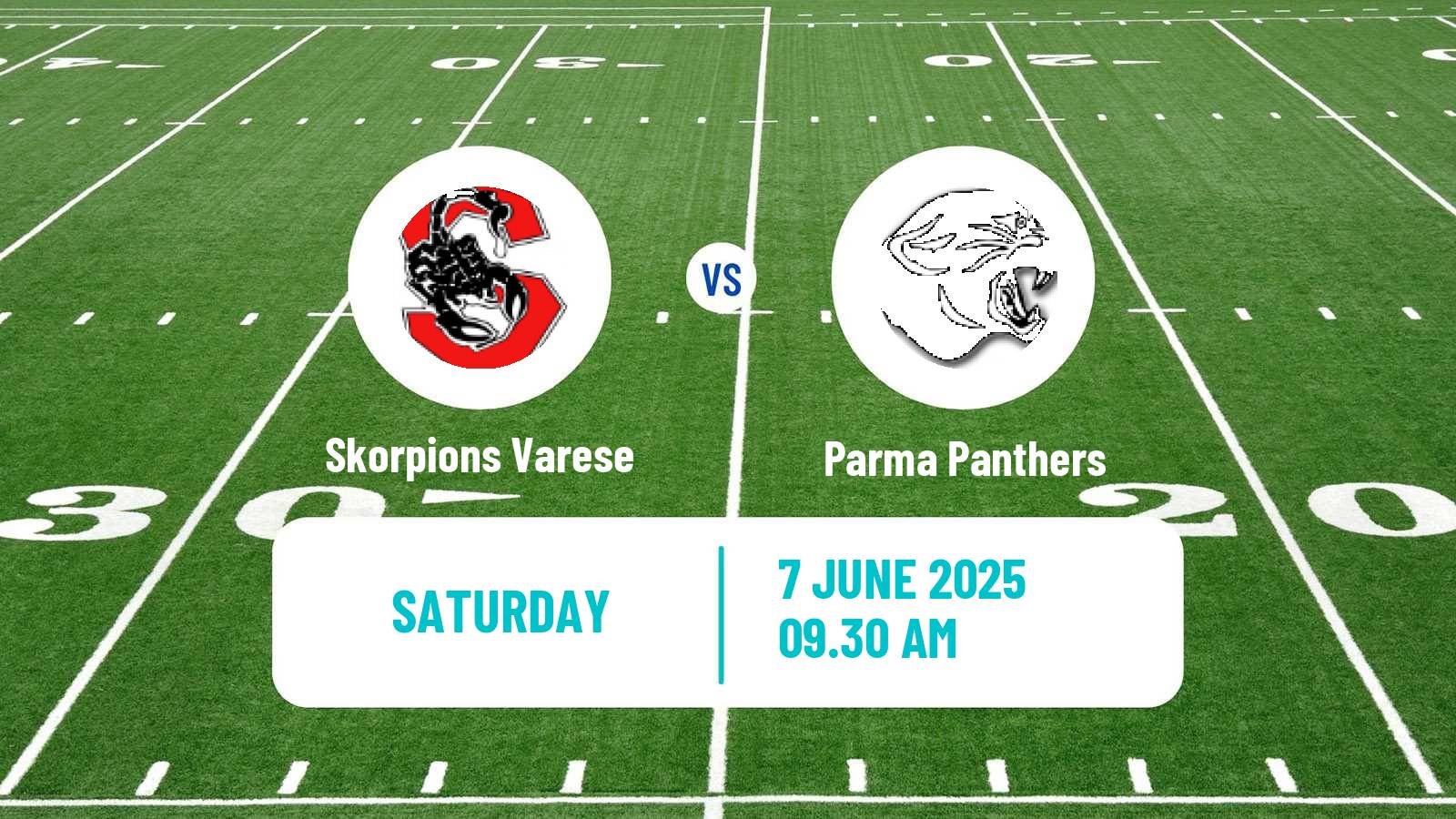 American football Italian IFL Skorpions Varese - Parma Panthers