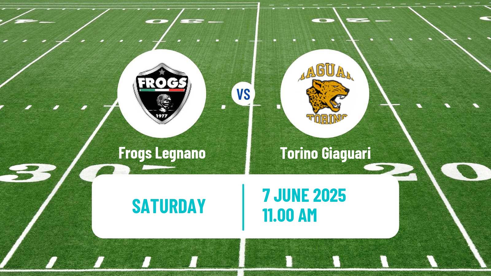 American football Italian IFL Frogs Legnano - Torino Giaguari