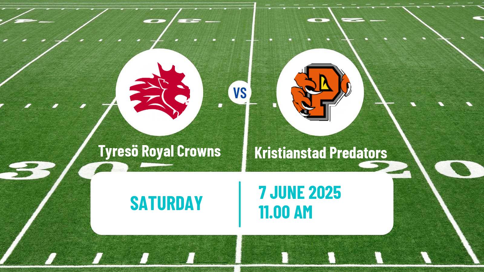 American football Swedish Superserien American Football Tyresö Royal Crowns - Kristianstad Predators