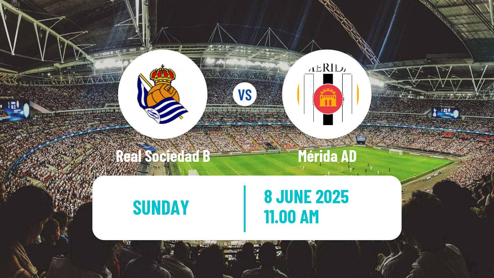 Soccer Spanish Primera RFEF Group 1 Real Sociedad B - Mérida AD