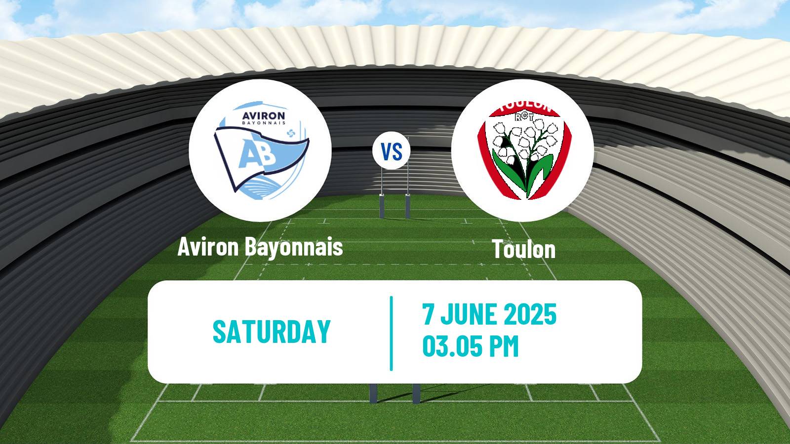 Rugby union French Top 14 Aviron Bayonnais - Toulon