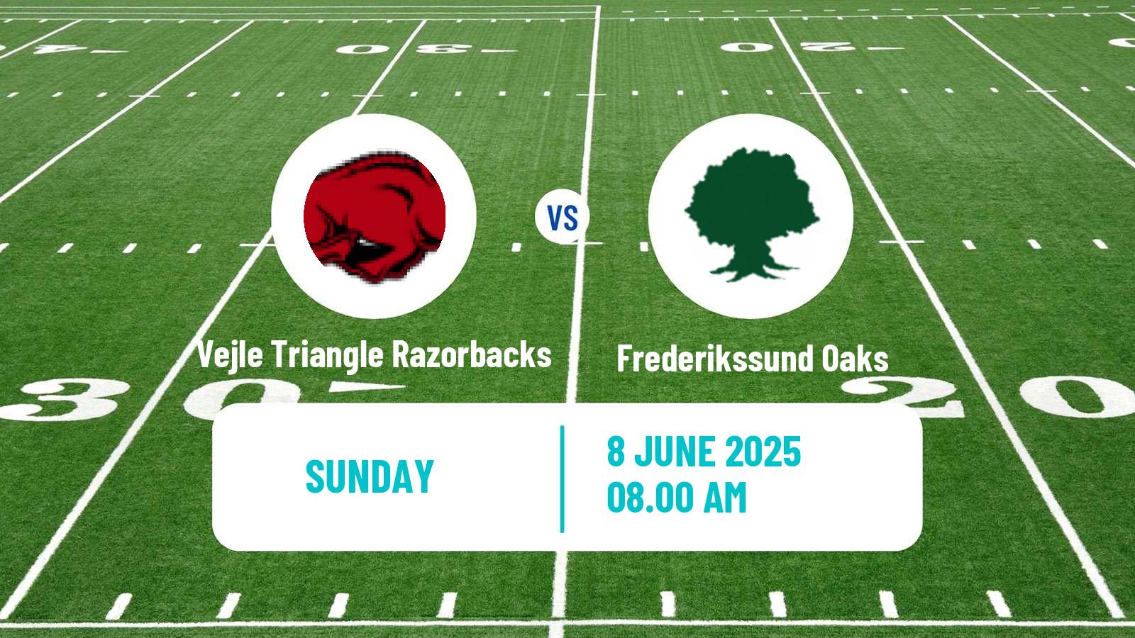 American football Danish National Ligaen American Football Vejle Triangle Razorbacks - Frederikssund Oaks